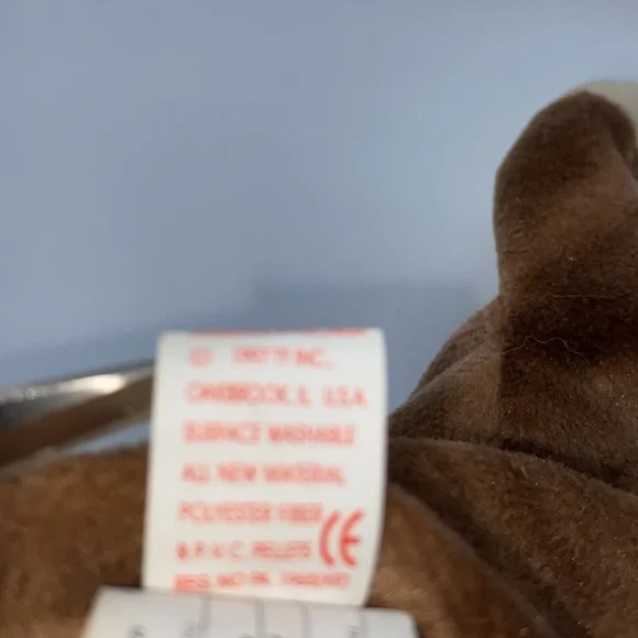 Ty Pounce Beanie Baby Brown Cat Plush Stuffed Animal with Hang Tag - Picture 8 of 13